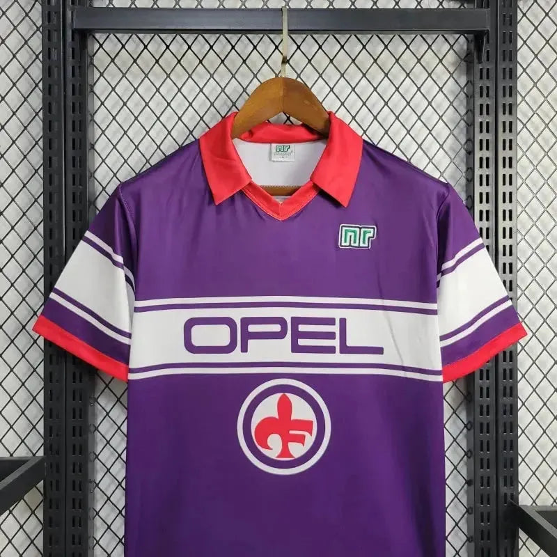 Fiorentina Home Retro Shirt 1984/85 - Men's Purple OPEL Fan Shirt
