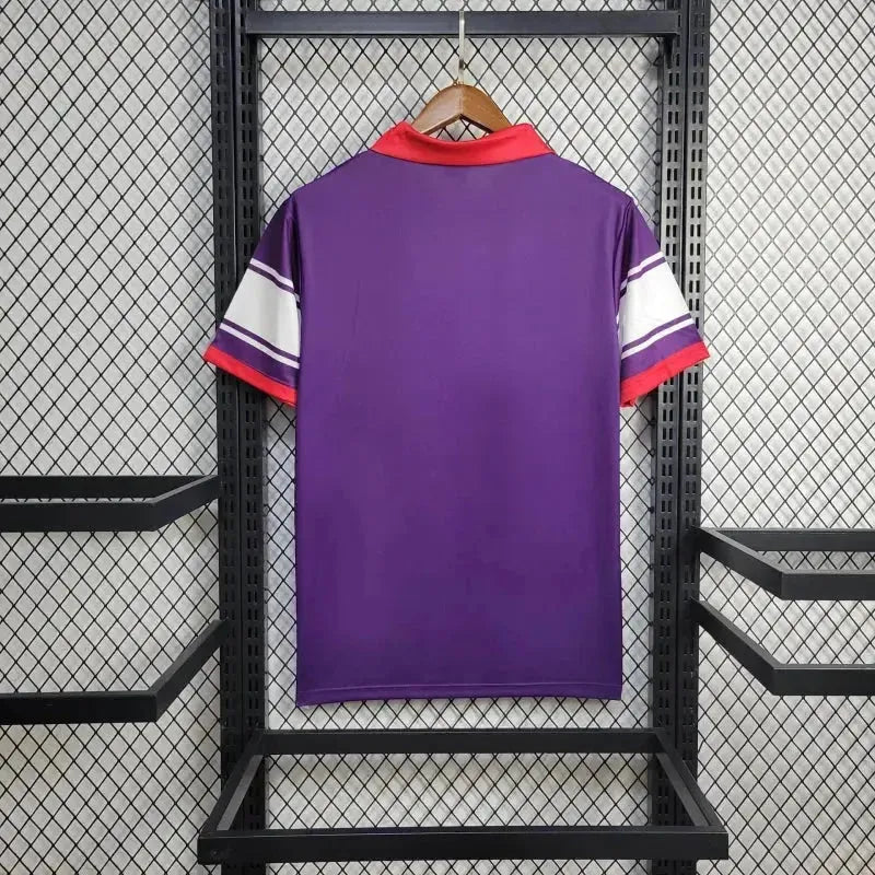 Fiorentina Home Retro Shirt 1984/85 - Men's Purple OPEL Fan Shirt