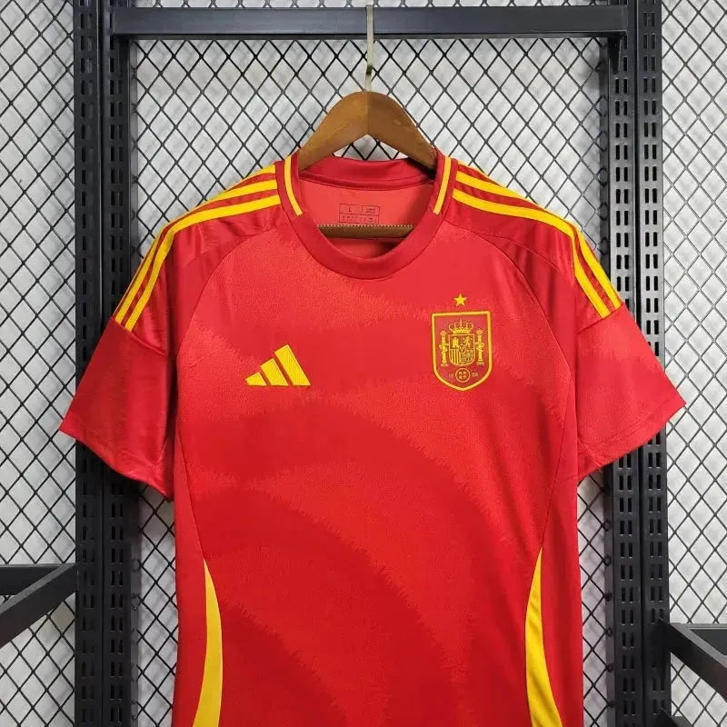 Spain Home Shirt 24/25 - Men's Fan Shirt Red and Yellow