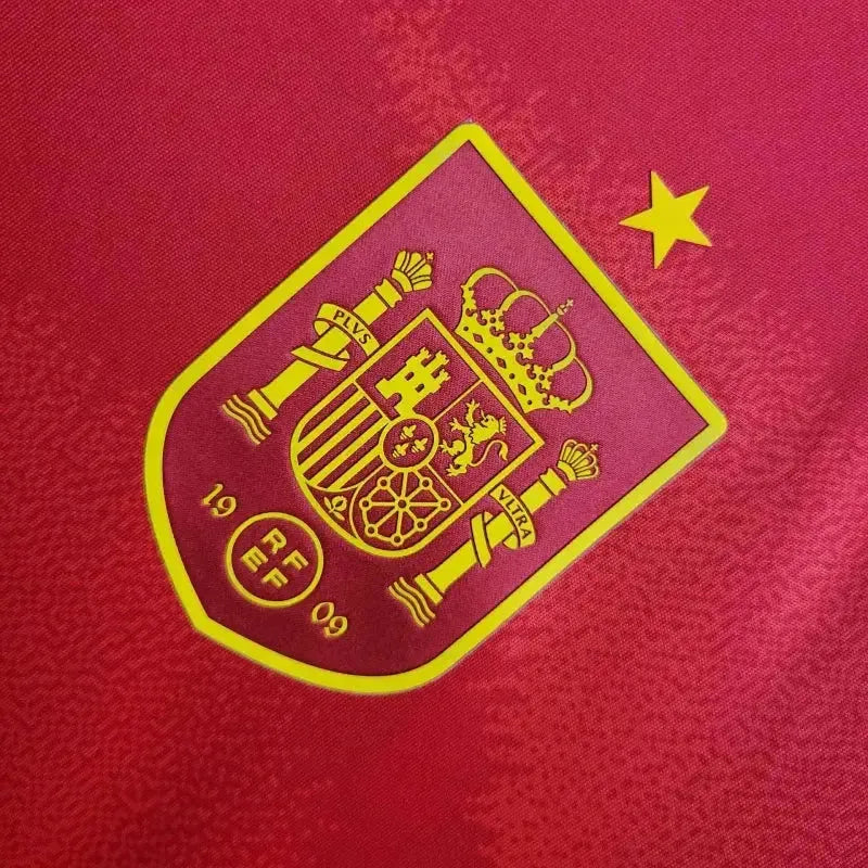 Spain Home Shirt 24/25 - Men's Fan Shirt Red and Yellow