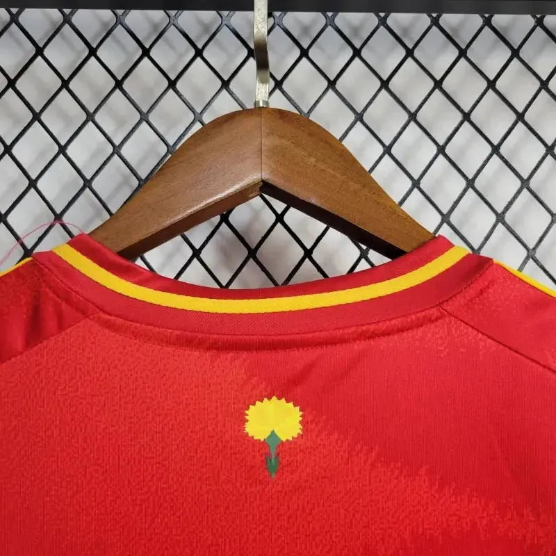 Spain Home Shirt 24/25 - Men's Fan Shirt Red and Yellow