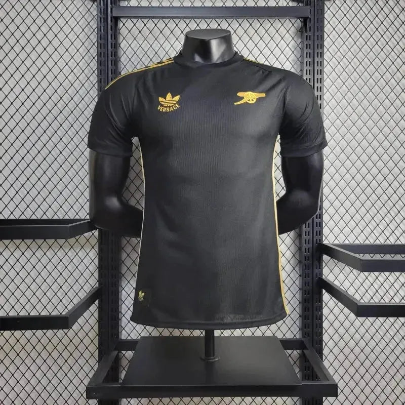 Arsenal VERSACE 24/25 Shirt - Men's Player Black