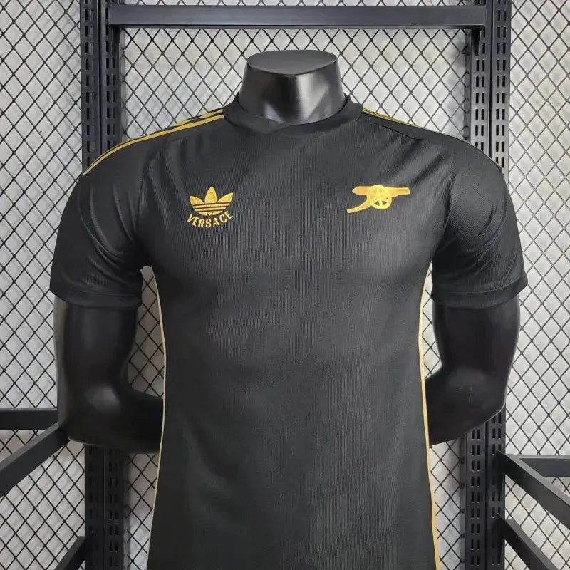 Arsenal VERSACE 24/25 Shirt - Men's Player Black