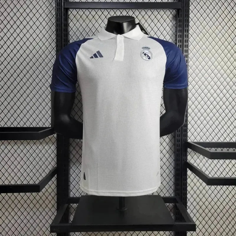 Real Madrid Training Shirt 24/25 - Men's Player White and Blue