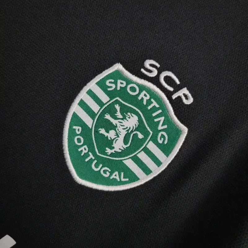 Sporting Away 3 24/25 Shirt - Black Kids Fan Shirt