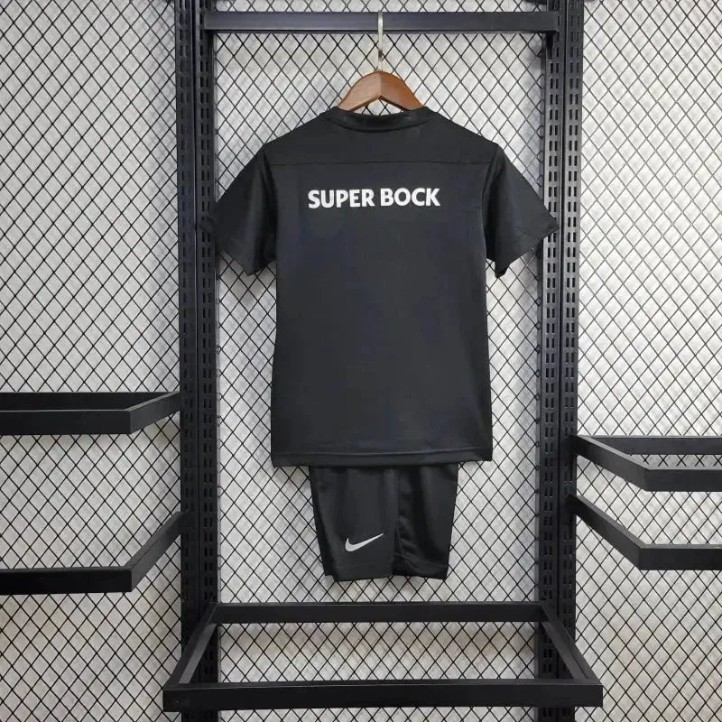 Sporting Away 3 24/25 Shirt - Black Kids Fan Shirt