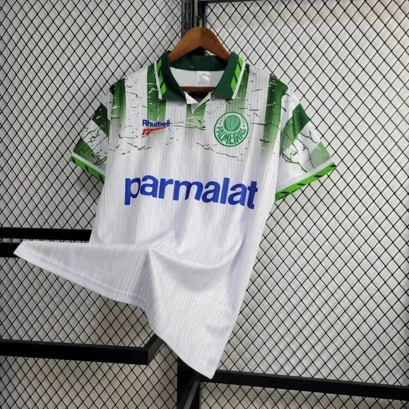 Palmeiras Away Retro 1996 Shirt - Men's White Fan Shirt PARMALAT