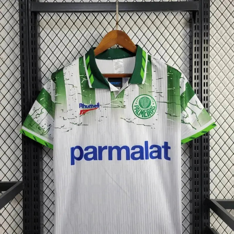Palmeiras Away Retro 1996 Shirt - Men's White Fan Shirt PARMALAT