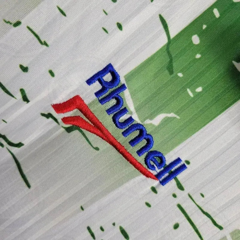 Palmeiras Away Retro 1996 Shirt - Men's White Fan Shirt PARMALAT