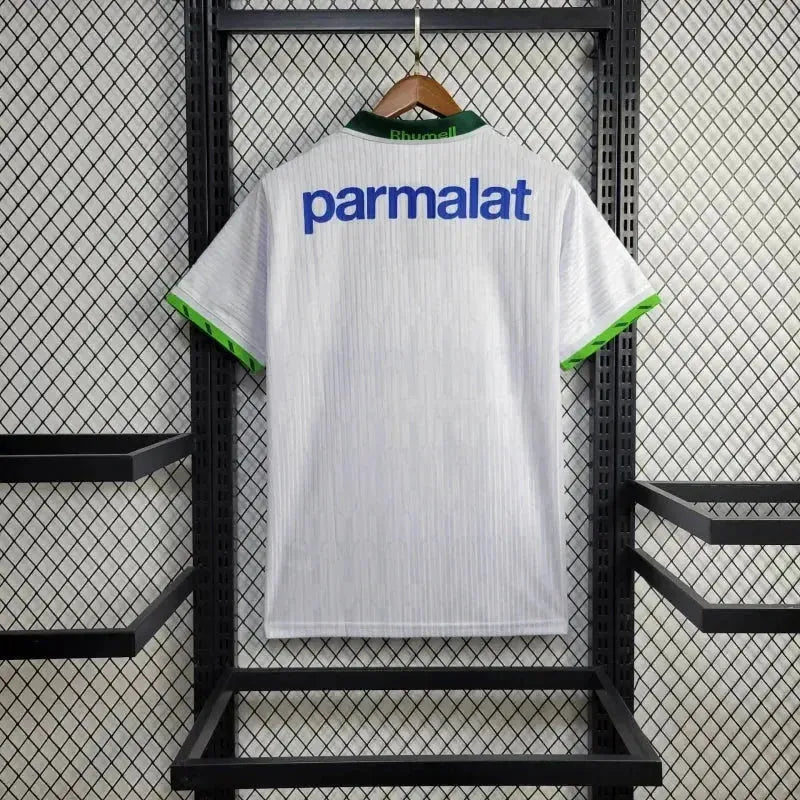Palmeiras Away Retro 1996 Shirt - Men's White Fan Shirt PARMALAT