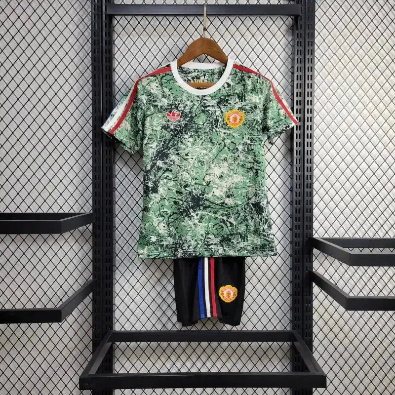 Manchester United 24/25 Shirt - Green Kids Fan Shirt