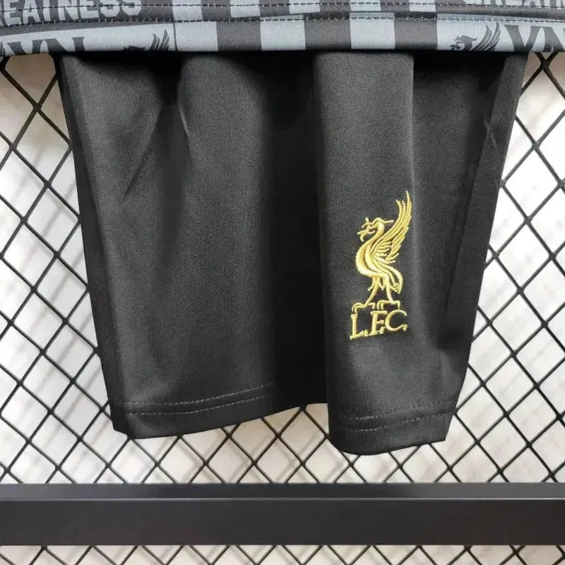 Liverpool x Lebron James 24/25 Kids Fan Shirt Black and Gold