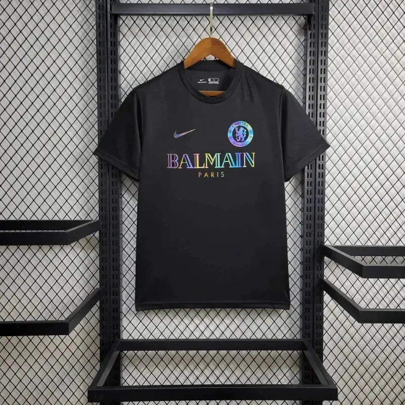 BALMAIN Chelsea Fan Shirt - Men's Reflective Black