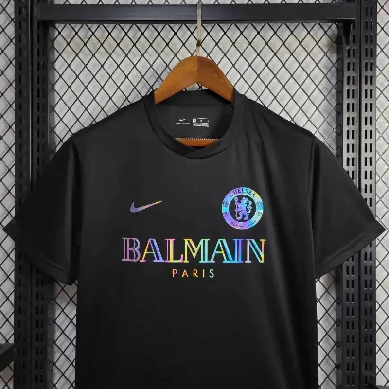 BALMAIN Chelsea Fan Shirt - Men's Reflective Black