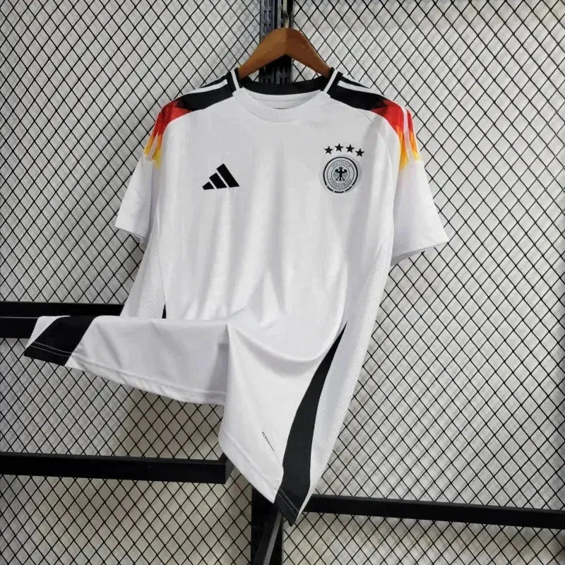 Germany Home 24/25 Shirt - Men's White and Orange Fan Shirt