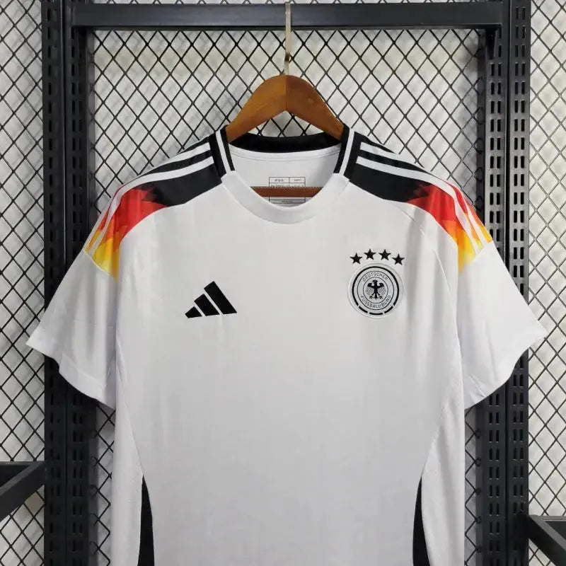 Germany Home 24/25 Shirt - Men's White and Orange Fan Shirt