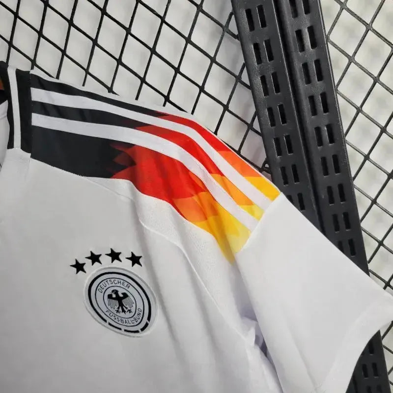 Germany Home 24/25 Shirt - Men's White and Orange Fan Shirt
