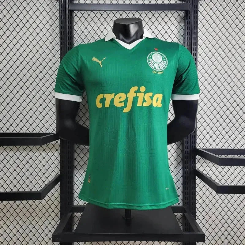 Palmeiras Home Shirt 24/25 - Men's Player Green + Brasileirão and Avanti Patch + Sponsorships