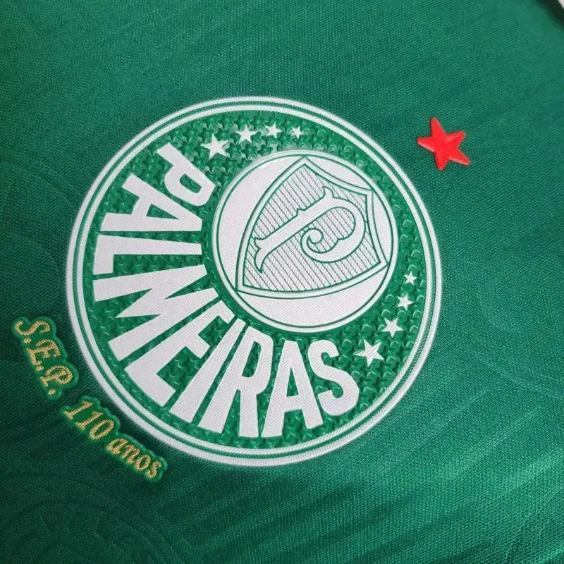 Palmeiras Home Shirt 24/25 - Men's Player Green + Brasileirão and Avanti Patch + Sponsorships