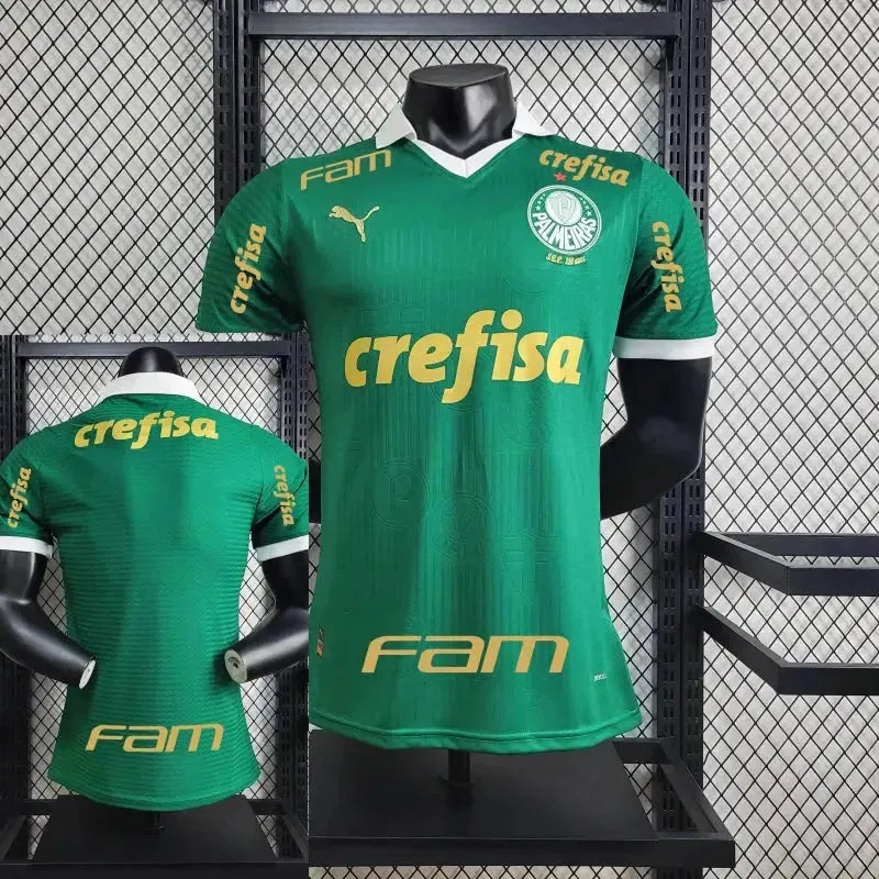 Palmeiras Home Shirt 24/25 - Men's Player Green + Brasileirão and Avanti Patch + Sponsorships