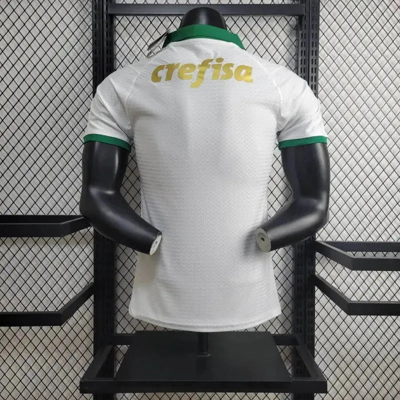 Palmeiras Away 24/25 Shirt - Men's Player White and Gold + Brasileirão and Avanti Patch + Sponsorships
