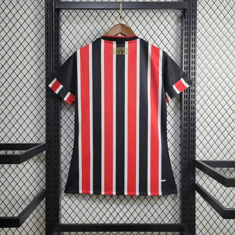 São Paulo Away 24/25 Women's Fan Shirt Red and Black New Balance