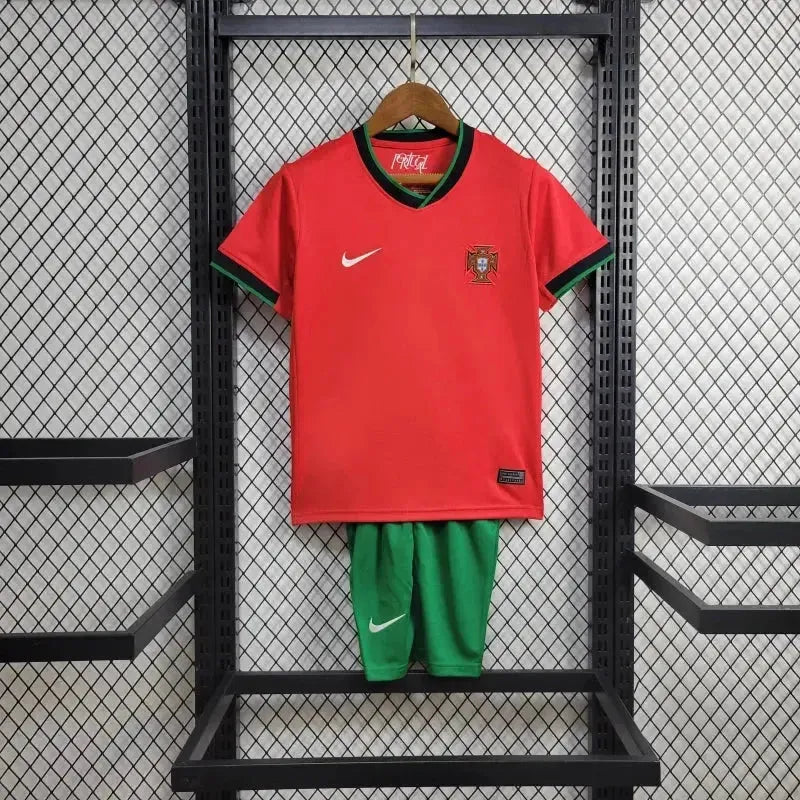 Portugal Home Shirt 24/25 - Red Kids Fan Shirt