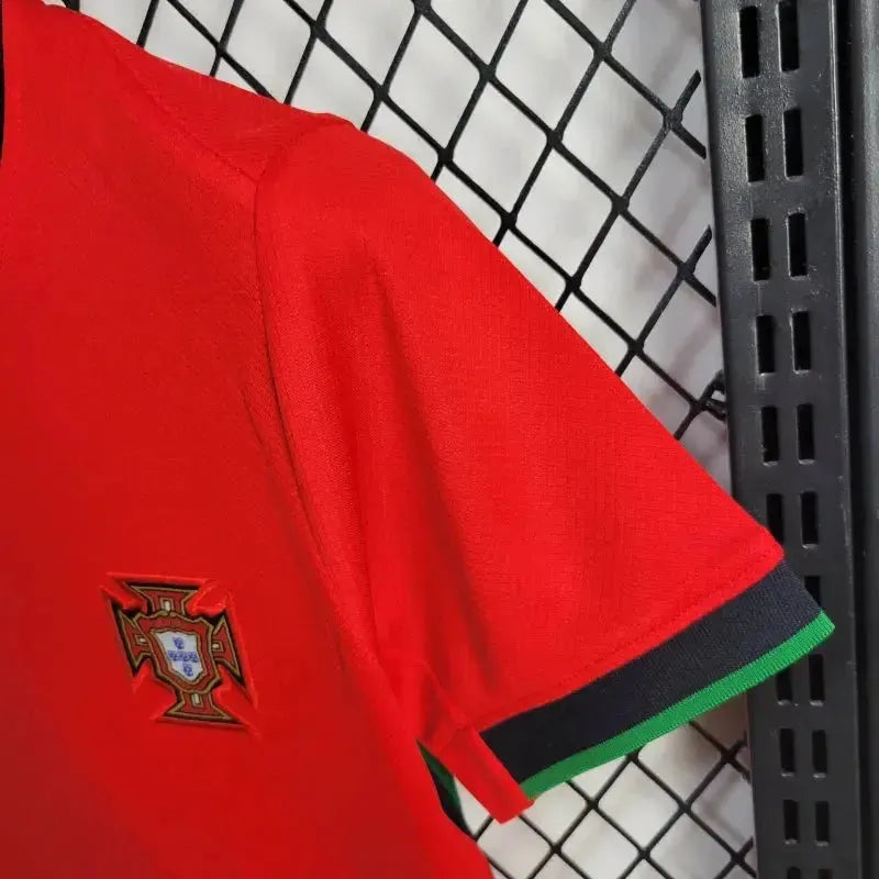 Portugal Home Shirt 24/25 - Red Kids Fan Shirt