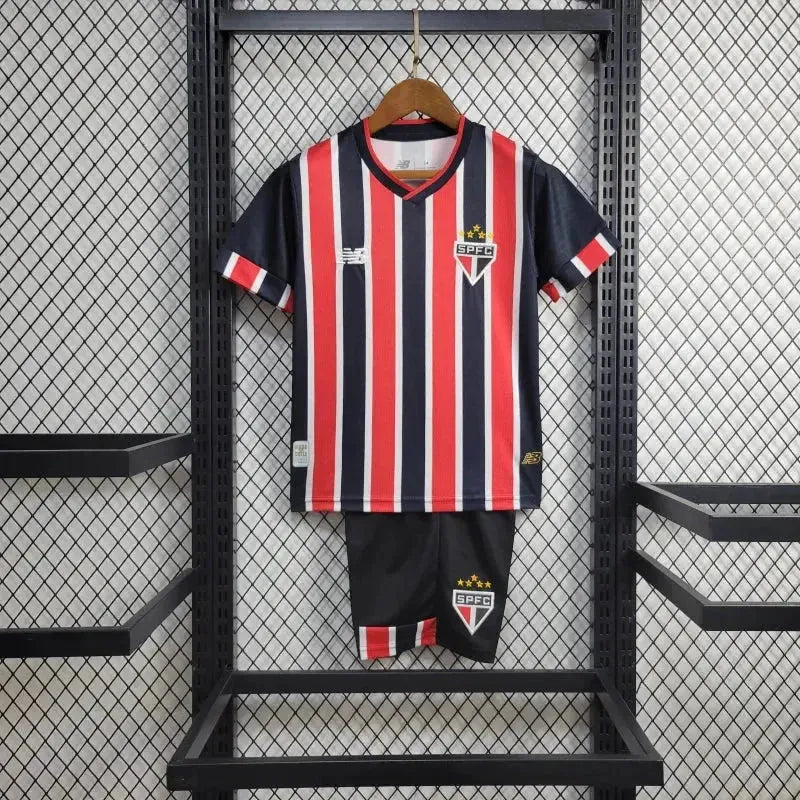 São Paulo Away 24/25 Shirt - Kids Fan Red and Black New Balance