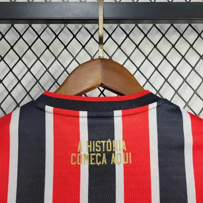 São Paulo Away 24/25 Shirt - Kids Fan Red and Black New Balance