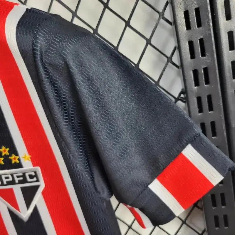 São Paulo Away 24/25 Shirt - Kids Fan Red and Black New Balance