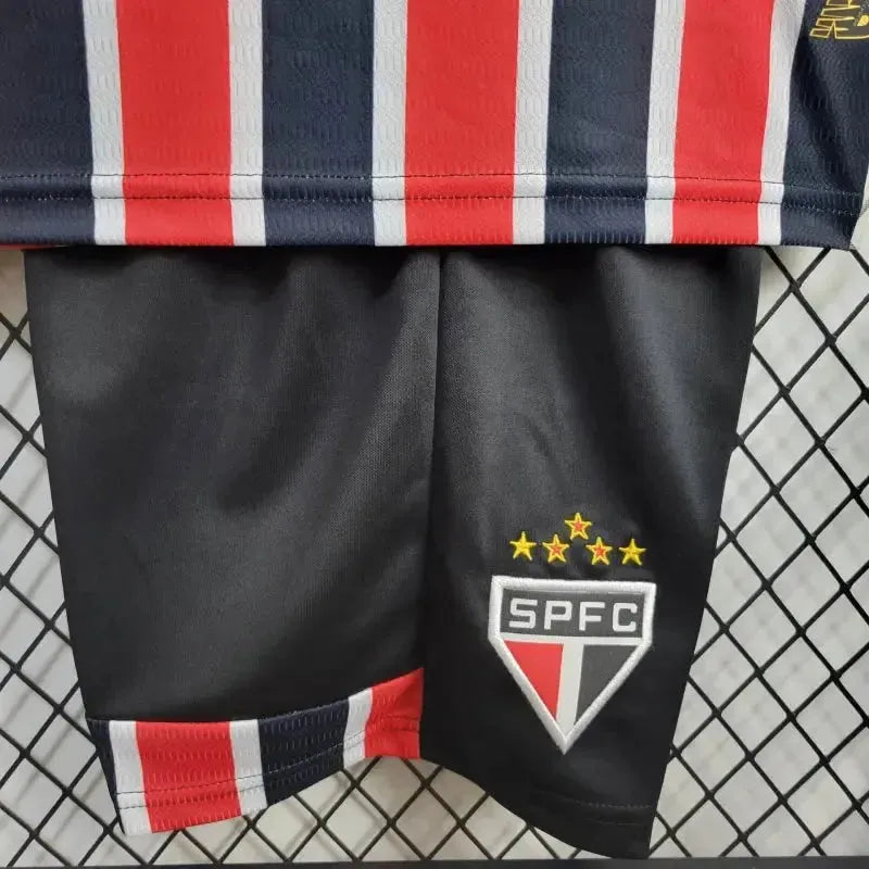 São Paulo Away 24/25 Shirt - Kids Fan Red and Black New Balance
