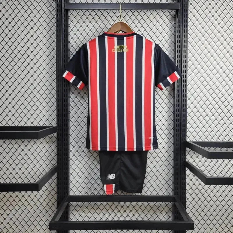 São Paulo Away 24/25 Shirt - Kids Fan Red and Black New Balance