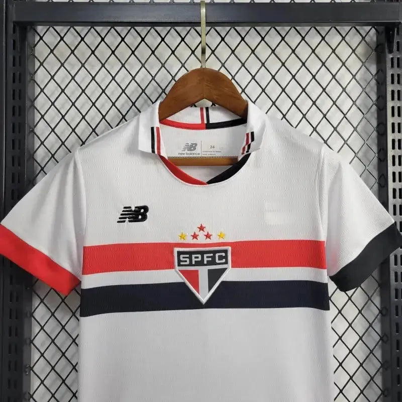 São Paulo Home 24/25 Shirt - Kids' White New Balance Fan Shirt