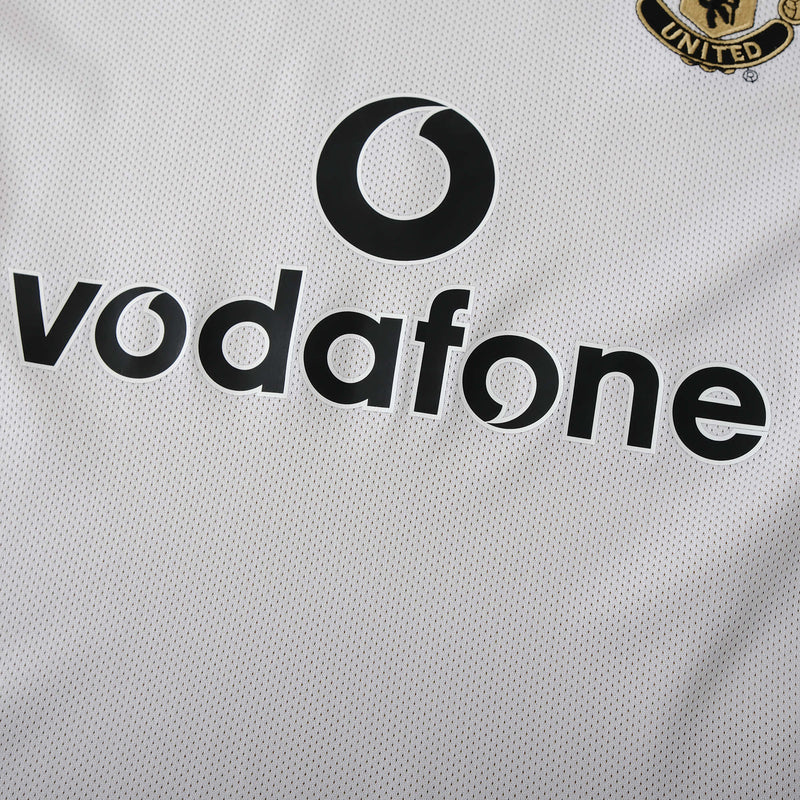 Manchester United Retro 100th Anniversary Edition Shirt 01/02 - Men's Fan Shirt White, Black and Gold - Double Sided