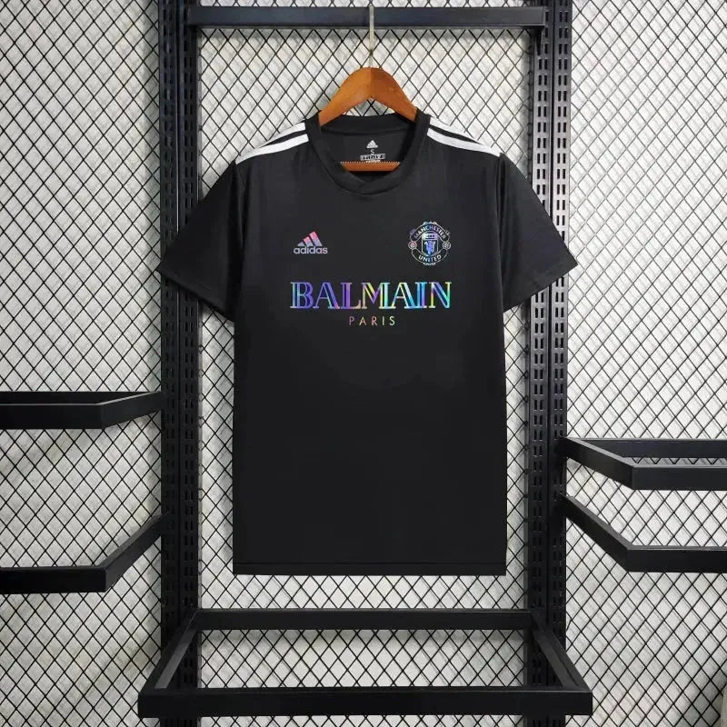 Manchester United BALMAIN Fan Shirt - Men's Reflective Black