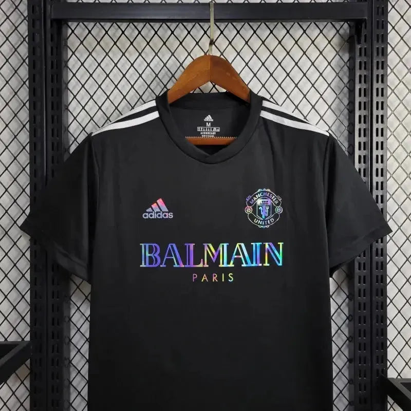 Manchester United BALMAIN Fan Shirt - Men's Reflective Black