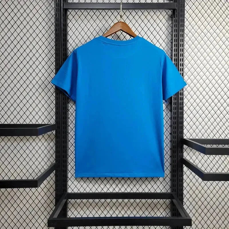 BALMAIN Barcelona Fan Shirt - Men's Reflective Blue