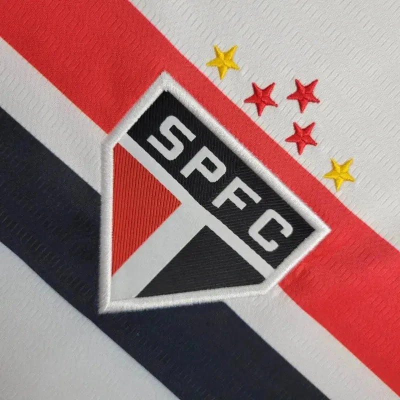São Paulo Home 24/25 Shirt - Women's New Balance White Fan Shirt + Brazilian Cup Patch