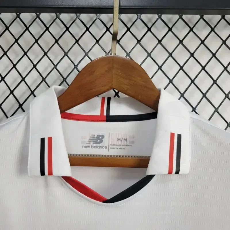 São Paulo Home 24/25 Shirt - Women's New Balance White Fan Shirt + Brazilian Cup Patch