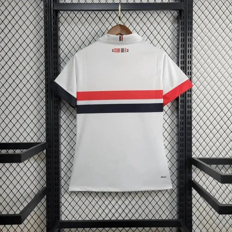 São Paulo Home 24/25 Shirt - Women's New Balance White Fan Shirt + Brazilian Cup Patch