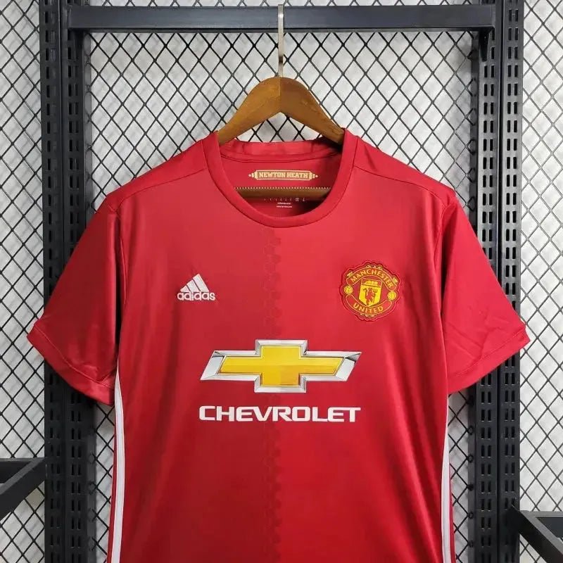 Manchester United Retro Home Shirt 16/17 - Men's Red Chevrolet Fan Shirt