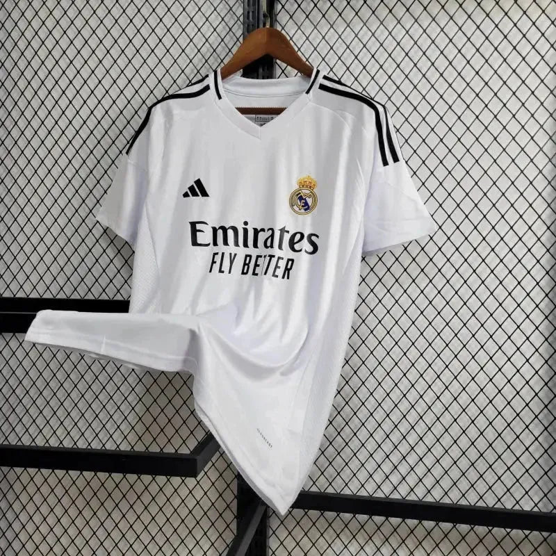 Real Madrid Home Shirt 24/25 - Men's White Fan Shirt + All Patches