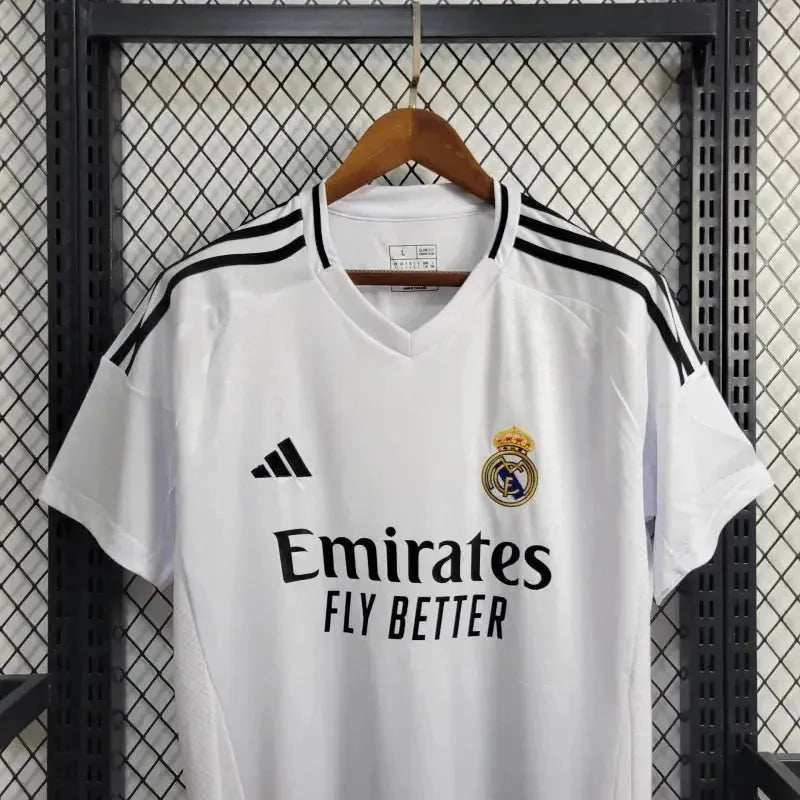 Real Madrid Home Shirt 24/25 - Men's White Fan Shirt + All Patches