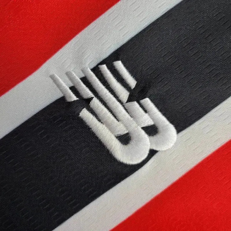 São Paulo Away 24/25 Shirt - Men's New Balance Fan Black and Red + Copa do Brasil Patch + Sponsorships