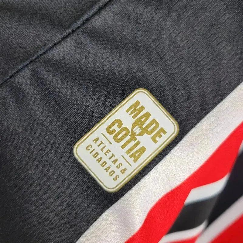 São Paulo Away 24/25 Shirt - Men's New Balance Fan Black and Red + Copa do Brasil Patch + Sponsorships