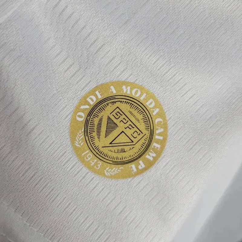 São Paulo Home 24/25 Shirt - Men's New Balance White Fan Shirt + Copa do Brasil Patch + Sponsorships