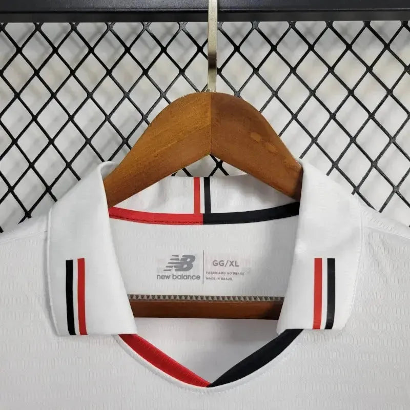 São Paulo Home 24/25 Shirt - Men's New Balance White Fan Shirt + Copa do Brasil Patch + Sponsorships