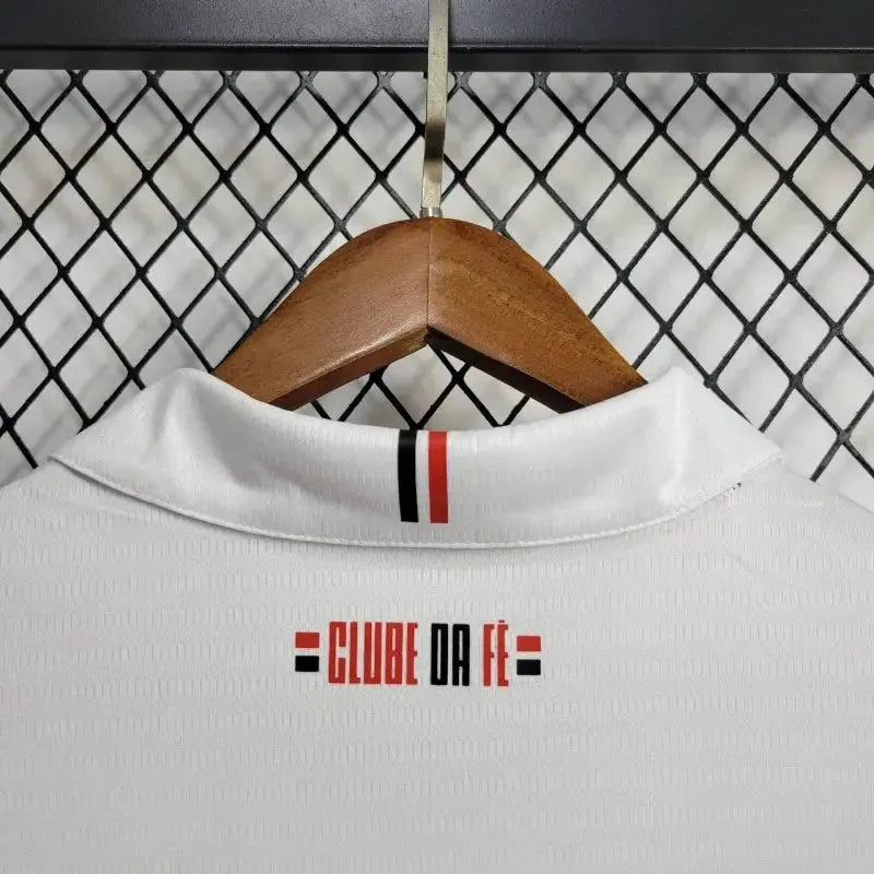 São Paulo Home 24/25 Shirt - Men's New Balance White Fan Shirt + Copa do Brasil Patch + Sponsorships