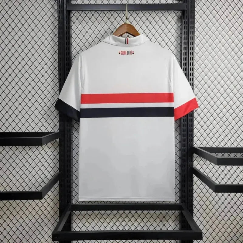 São Paulo Home 24/25 Shirt - Men's New Balance White Fan Shirt + Copa do Brasil Patch + Sponsorships